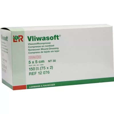 VLIWASOFT Compresas de vellón 5x5 cm estériles 4l., 150 uds VLIWASOFT Compresas de vellón 5x5 cm estériles 4l., 150 uds