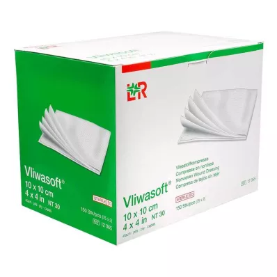 VLIWASOFT Compresas de vellón 10x10 cm estériles 4l., 150 uds VLIWASOFT Compresas de vellón 10x10 cm estériles 4l., 150 uds