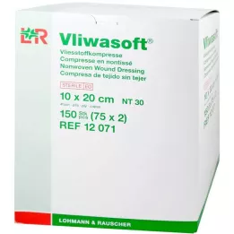 VLIWASOFT Compresas de vellón 10x20 cm estériles 4l., 150 uds