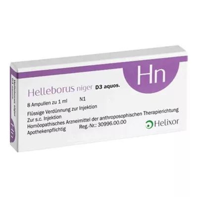 HELLEBORUS NIGER D 3 aquos.ampollas, 8 uds