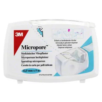 MICROPORE Yeso no tejido 1,25 cm x 5 m con abr.1530NP-0SD, 1 ud MICROPORE Yeso no tejido 1,25 cm x 5 m con abr.1530NP-0SD, 1 ud
