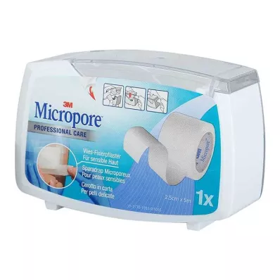 MICROPORE Yeso no tejido 2,5 cm x 5 m con desgarre 1530NP-1SD, 1 ud