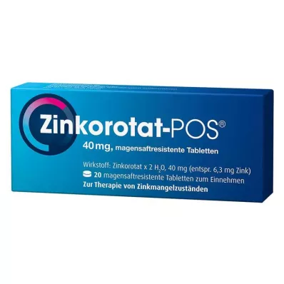 ZINKOROTAT POS comprimidos con cubierta entérica, 20 unidades