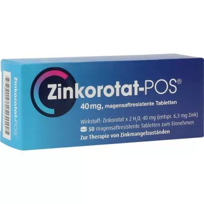 ZINKOROTAT POS comprimidos con cubierta entérica, 50 unidades