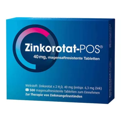 ZINKOROTAT POS comprimidos con recubrimiento entérico, 500 unidades ZINKOROTAT POS comprimidos con recubrimiento entérico, 500 unidades