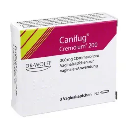 CANIFUG Cremolum 200 supositorios vaginales, 3 uds