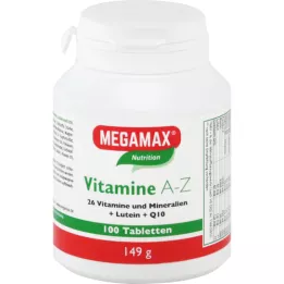 MEGAMAX Vitaminas A-Z+Q10+Luteína Comprimidos, 100 uds