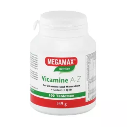 MEGAMAX Vitaminas A-Z+Q10+Luteína Comprimidos, 100 uds
