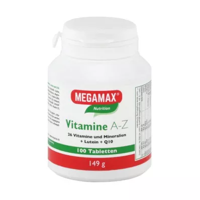 MEGAMAX Vitaminas A-Z+Q10+Luteína Comprimidos, 100 uds