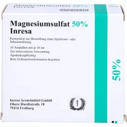 MAGNESIUMSULFAT 50% Inresa Conc.para Inj./Inf.L., 10X10 ml