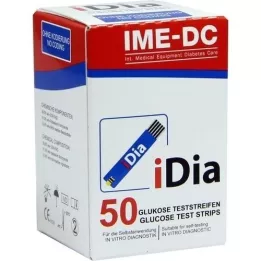 IDIA IME-DC Tiras reactivas de glucosa en sangre, 50 unidades