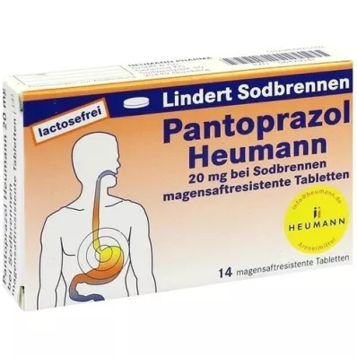 PANTOPRAZOL Heumann 20 mg b.Sodbrennen msr.Tabl., 14 uds