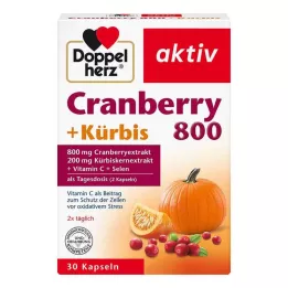 DOPPELHERZ Cápsulas de arándano rojo y calabaza, 30 cápsulas
