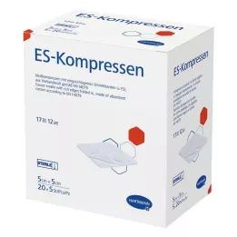 ES-KOMPRESSEN estéril 5x5 cm 12x paquete a granel, 20X5 uds