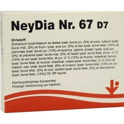 NEYDIA No.67 D 7 Ampollas, 5X2 ml