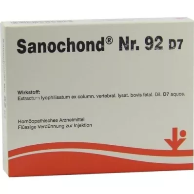 SANOCHOND No.92 D 7 Ampollas, 5X2 ml