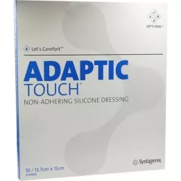 ADAPTIC Apósito de silicona no adhesiva Touch 12,7x15 cm, 10 uds