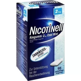 NICOTINELL Chicle Cool Mint 2 mg, 96 unidades