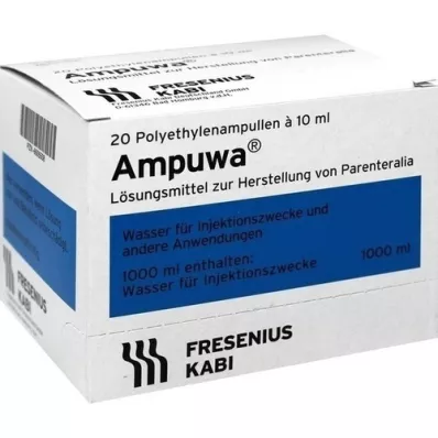 AMPUWA Ampollas de plástico para inyección/infusión, 20X10 ml