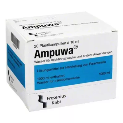 Solución de inyección / infusión de ampollas de plástico Ampuwa, 20x10 ml