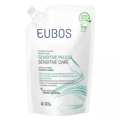EUBOS SENSITIVE Ducha &amp; Recambio de crema, 400 ml