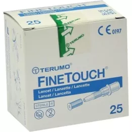 TERUMO Lancetas desechables FineTouch, 25 unidades