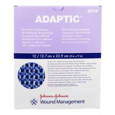 ADAPTIC 12,7x22,9 cm apósito húmedo para heridas, 12 uds