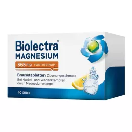 BIOLECTRA Magnesio 365 mg fortissimum limón, 40 uds