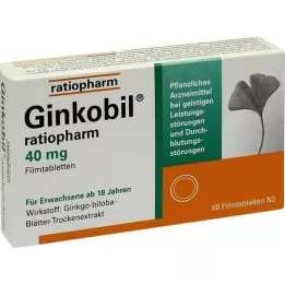 GINKOBIL-ratiopharm 40 mg comprimidos recubiertos con película, 60 uds