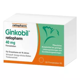 GINKOBIL-ratiopharm 40 mg comprimidos recubiertos con película, 120 uds