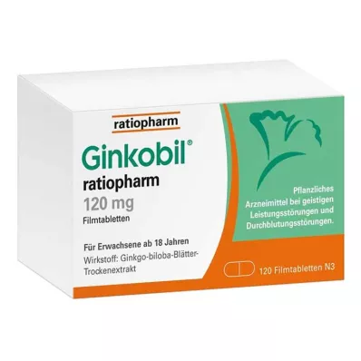GINKOBIL-ratiopharm 120 mg comprimidos recubiertos con película, 120 uds