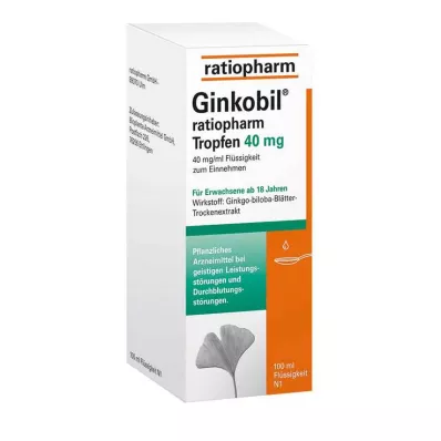 Ginkobil ratiopharm 40 mg con gotas de Ginkgo biloba, 100 ml