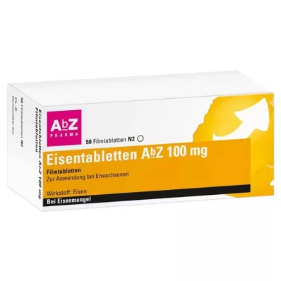 EISENTABLETTEN AbZ 100 mg comprimidos recubiertos con película, 50 uds