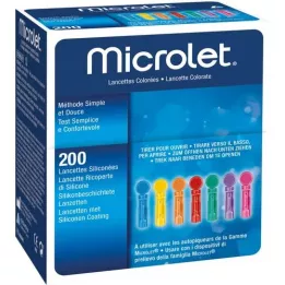 MICROLET Lancetas de colores, 200 uds