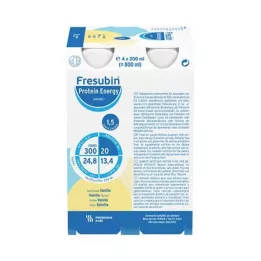 FRESUBIN PROTEIN Bebida energética DRINK Vainilla, 4X200 ml