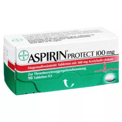 ASPIRIN Protect 100 mg comprimidos con cubierta entérica, 98 uds