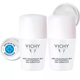 VICHY DEO Roll-on Sensitiv Antitrans.48h doble p., 2X50 ml