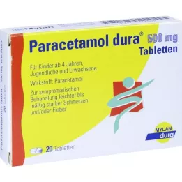 PARACETAMOL dura 500 mg comprimidos, 20 uds