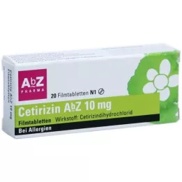 CETIRIZIN AbZ 10 mg comprimidos recubiertos con película, 20 uds