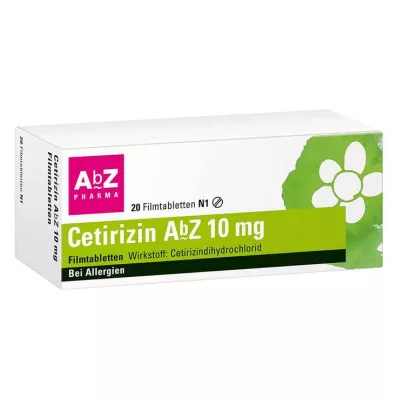 CETIRIZIN AbZ 10 mg comprimidos recubiertos con película, 20 uds CETIRIZIN AbZ 10 mg comprimidos recubiertos con película, 20 uds