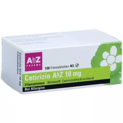 CETIRIZIN AbZ 10 mg comprimidos recubiertos con película, 100 uds