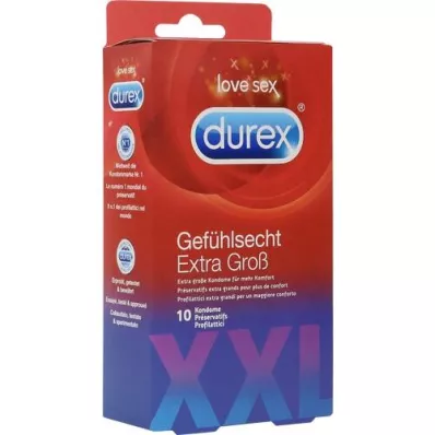 DUREX Preservativos sensibles extra grandes, 10 unidades