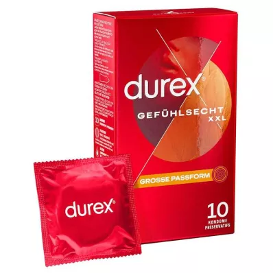 DUREX Preservativos sensibles extra grandes, 10 unidades DUREX Preservativos sensibles extra grandes, 10 unidades