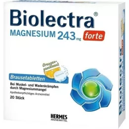BIOLECTRA Magnesio 243 mg forte Naranja Tableta Efervescente, 20 uds