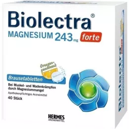 BIOLECTRA Magnesio 243 mg forte Naranja Tableta efervescente, 40 uds