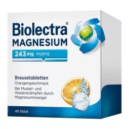 BIOLECTRA Magnesio 243 mg forte Naranja Tableta efervescente, 40 uds