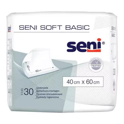 SENI Almohadilla protectora de cama Soft Basic 40x60 cm, 30 uds