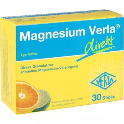 MAGNESIUM VERLA gránulos directos cítricos, 30 uds