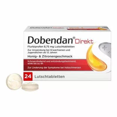 DOBENDAN Flurbiprofeno directo 8,75 mg pastilla para chupar, 24 uds DOBENDAN Flurbiprofeno directo 8,75 mg pastilla para chupar, 24 uds
