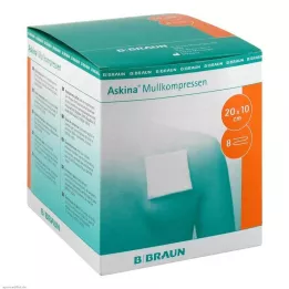 ASKINA Compresas de gasa 10x20 cm estériles, 25X2 uds